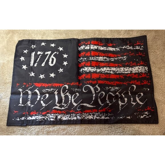 American Garden Flag 1776 We The People Banner 18 X 12" Double Sided - Picture 2 of 5